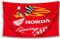 Kasflag Honda-Rennbanner (90 x 150 cm, strapazierfähig, 150D-Polyester), Messingösen für Studentenwohnheim, Zimmer, Männerhöhle