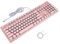 WATIIFUFU Mechanical Keyboard Pink Retro Punk Style Professional for Gaming Laptop Keyboard