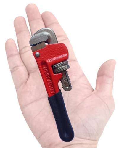 PANSHIYON Kleine Rohrzange, 15,2 cm, gerade, verstellbare Mini-Rohrzange, strapazierfähig für enge Räume