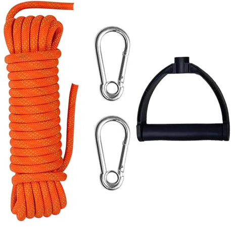 Nylon-Abschleppseil, Schlittenwagen, Zugseilgriff und Edelstahl-Karabinerschnalle, Wakeboard-Abschleppseil, einfach zu bedienen