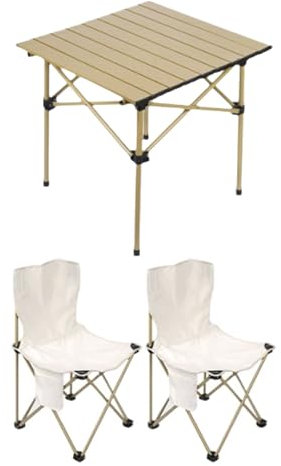 BLMAGS Carbon -Stahl -Camping -Tisch im Freien im Freien tragbare Picknicktisch und Stuhl Ultraleicher Campingtisch und Stuhl