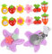 KICHOUSE 7 Paar Ohrclips Für Mädchen Cartoon-blumen-ohrclip Jungen- Und Mädchen-ohrring-schmuck Bequem Für Partys Den Alltag