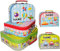 alles-meine.de GmbH 3 Stück Koffer/Kinderkoffer - MITTEL - Fahrzeuge - Flugzeug/Schiff/Auto - incl. Name - 25 cm - ideal für Spielzeug und als Geldgeschenk - Mädchen ..