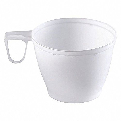 Artist Unknown Ol-Gastro-Bedarf 120 Einweg KaffeetasseHenkeltasse 180ml mit geschlossenem Griff PS weiß Teetasse