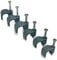 Grey Round Cable Clips 8mm- 50 Pieces