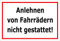 Melis-Folienwerkstatt Schild - Fahrräder anlehnen - 15x10cm | 3mm Hartschaum – S00050-015-B -20 Varianten