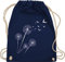 Turnbeutel Rucksack - Sprüche Statement - Pusteblume Löwenzahn - Unisize - Navy Blau - beutel mama mit aufschrift vögel stoffbeutel sportbeutel aus stoff bedruckt statements blume beuteltasche