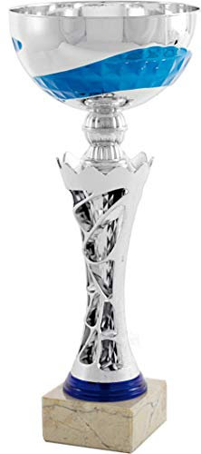 Art-Trophies At41943 Trophée Ligne Commerciale Mixte, Bleu argenté, 30 cm