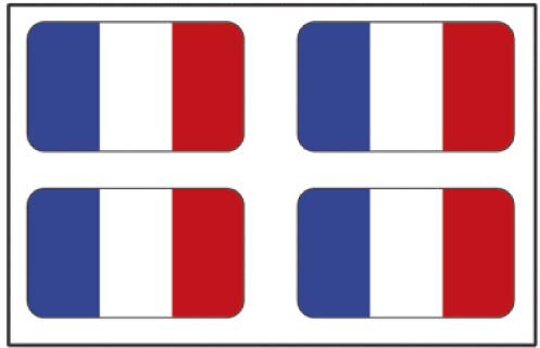 Artimagen Pegatina Bandera rectángulo Francia 4 uds. 30x18 mm/ud.