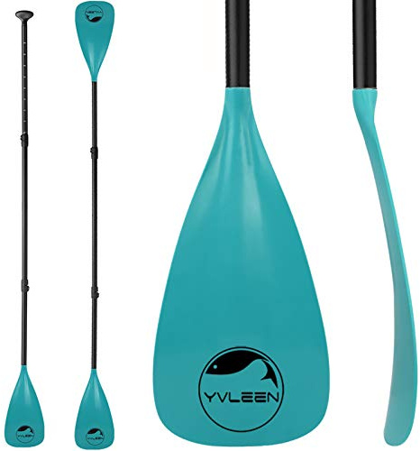YVLEEN SUP Paddle Board Paddle，Stand up Paddleboard Paddles Adjustable Aluminum 4-Piece Floating Kayak Paddle，Convertible Paddle