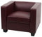 Mendler Sessel Loungesessel Lille - Kunstleder, rot-braun