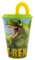 GOBELET RÉUTILISABLE POUR ENFANTS AVEC PAILLE EN PLASTIQUE SANS BPA 430 ML | DINOSAUR, Única, Dinosaures