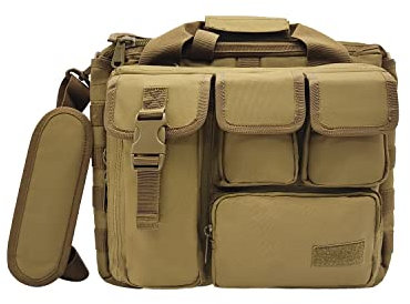 TaktZeit Tactical Military Brief Case Compound Soft and Lightweight Laptop Case Laptop Bag for Leisure or Office Scenarios(Khaki)