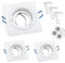 Lumiled 3x Einbaustrahler LED flach Spots GU10 inkl. 6W ersetzt 60W Halogen LED Leuchtmittel Neutralweiß 4000K 580lm Einbauleuchten 230V Einbaurahmen weiß eckig Einbauspots schwenkbar Downlight