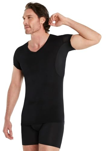 FINN Anti-Schweiß Shirt Herren mit extra kurzen Ärmeln | Perfekt unter Kurzarm-Hemden und Polo-Shirts - Unterhemd mit Achselpads gegen Schweißflecken und Schweißgeruch