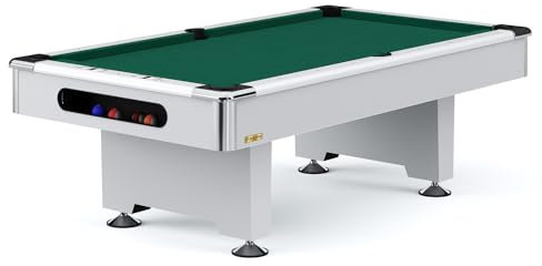 Stradivari Billardtisch Club Pro | Turniertisch aus Schiefer | 7 ft, 8 ft, 9 ft | Weiß | Made in Italy | Hochwertige Materialien