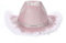 Qtinghua Weiß/Rosa Cowboyhut für Frauen Flauschiger Federbesatz Halloween Kostüm Cowgirl Hut für Cosplay Verkleidung Party Rollenspiel Geburtstagsfeier (Glitzer Cowboyhut Rosa Feder, Einheitsgröße)