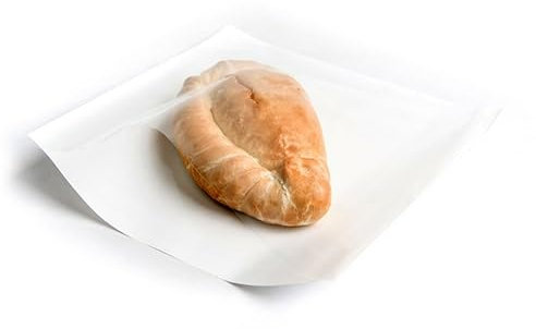 50 7 x 10 White Film Front Paper Bag | Clear Cellophane Window Display Bags | Food Bakery Deli Takeaway Photo Cards