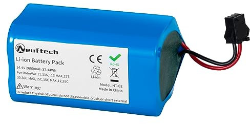 Neuftech 14,4V / 2600mAh Ersatzakku Kompatibel mit Eufy RoboVac 11 11S 11S MAX RoboVac G10 Hybrid RoboVac 30 30C 35C RoboVac 15C 15C MAX Tesvor X500 DEEBOT N79S N79 RoboVac