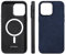 Deppa Alcantara case for Iphone 14 Pro Max (6.7') Shockproof Slim Cover with Magsafe Wireless Charging [Genuine Italian Alcantara] Enhanced Camera Protection| (Navy blue-9041)