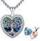 Friggem Collier Pendentif Porte Photo, Pendentif Médaillon Arbre de Vie en Argent Sterling 925, Collier Médaillon pour Femme Bijoux de Mémoire Cadeaux pour Femmes Filles Maman