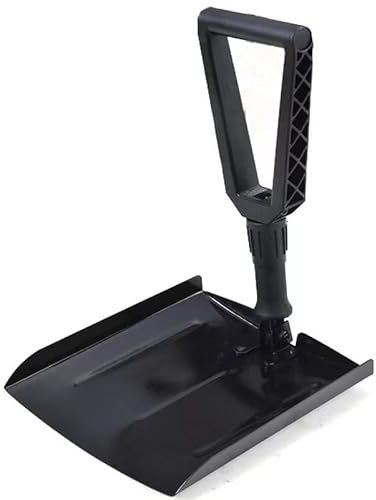 YUNYHAO Pala De Nieve Plegable De Aluminio, Pala Cuadrada Multifuncional, Pala De Nieve De Emergencia para Vehículos con Bolsa De Tela, Pala para Limpieza De Nieve En El Hogar