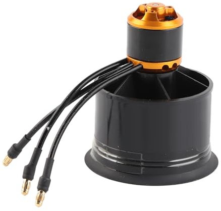 Drfeify 50mm EDF Ducted Fan with QF2611-5000KV 34S Brushless Motor, 12 Blades, RC Airplane, Unisex, Children