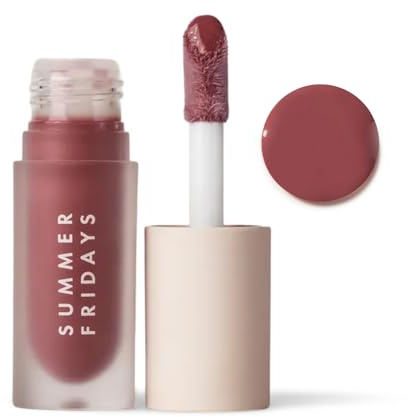 Summer Fridays Dream Lip Oil - Hydrating Tinted Lip Gloss Oil - Non-Sticky Formula with Skincare Benefits for Long-Lasting Softness + Shine - Effortless Beauty Gifts - Soft Mauve (0.15 Oz)