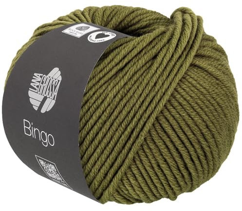 LANA GROSSA Bingo | Extrafeine Merinowolle waschmaschinenfest und filzfrei | Handstrickgarn aus 100% Schurwolle (Merino extrafein) | 50g Wolle zum Stricken & Häkeln | 80m Garn FB 773