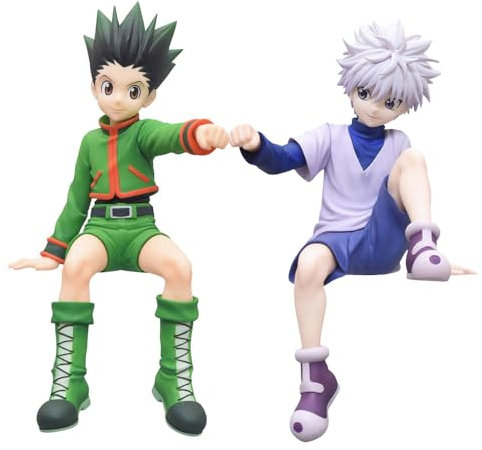 Gooyeh Anime Figuren Killua Zaoldyeck und Gon·Freecss Figur 12CM Anime Action Figure Desktop Dekorationen Sammlerstücke Geschenke für Fans 2PCS