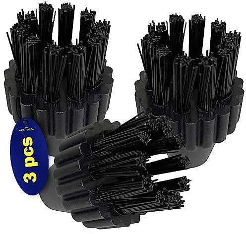 3 Pieces Round Cleaning Brush for Steam Cleaning Household for Polti Vaporetto 10 Years Warranty - MONTERAL