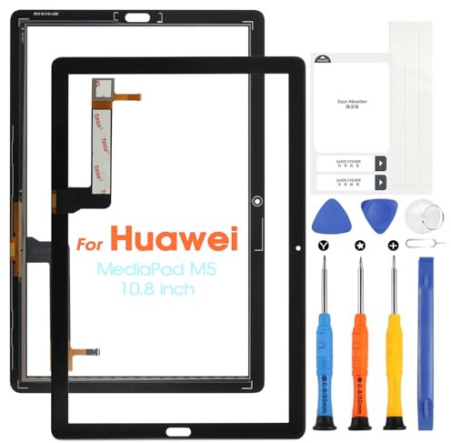 per Huawei MediaPad M5 10 Touch Screen per MediaPad M5 CMR-AL09 CMR-W09 10.8 pollici Digitazer Touch Display Pannello Vetro con Riparazione Kit, Nero
