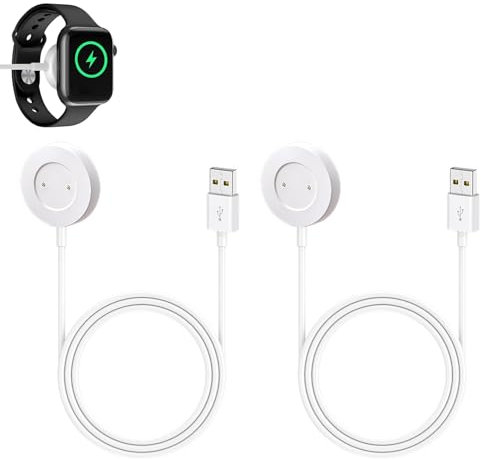 Magnética Cargador Cable Compatible con Huawei Watch GT2/GT/GT 2E/ECG/Dream, Honor Magic2/GS Pro/GS3i, Cable de Carga de 100 cm, USB+Base de Carga de 2 Pines, Cargador Reloj Inteligente