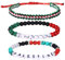 JewelryWe Palästina Armband Perlenarmband 3er Set: Palästinensische Flagge Handgewebt Geflochten Seil Perlen Armbänder mit Buchstaben Palestine Boho Verstellbar Palästina-Armband Unisex