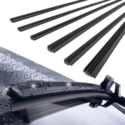 6 Stück Scheibenwischer Gummi, Scheibenwischer Gummi Universal, Windshield Wiper Rubber, Scheibenwischergummi Ersatz, Kompatibel Mit Allen Scheibenwischern, Zerlegbar