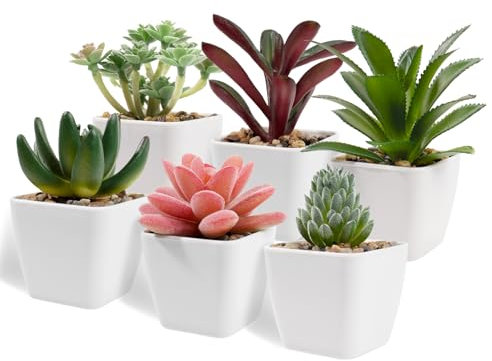 6 Piezas Plantas Artificiales Decorativas Pequeñas Planta Artificial Pequeña Plantas Artificiales Realistas Decoracion Hogar Decorativas Plantas Falsas Para El Hogar Baño Oficina Mesa Dormitorio