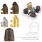 Fingerhut 5 Stück Fingerhut Nähen,Verstellbare Fingerschutznadel (S/M),Fingerhut Metall,Sewing Thimble Ring mit Metallschutz,Fingerhut zum Nähen,zum Nähen,Quilten,Handarbeiten,mit 7 Handstiche