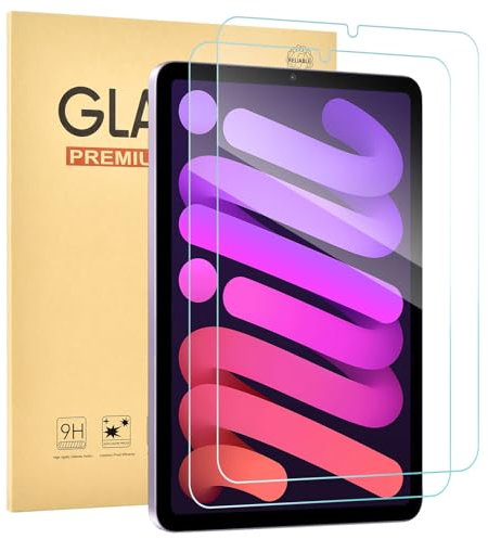 Vozehui 2 Pack Screen Protector for iPad mini A17 Pro (2024 7th Generation) / mini 6 (2021 Model, 6th Generation), 8.3-Inch,9H Tempered Glass Film, Ultra Clear, Impact-Resistant, High Definition