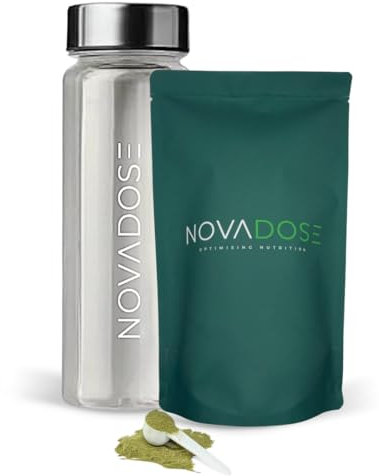 Novadose Daily Greens | 52 Advanced Greens, Superfoods, Vitamins & Minerals. Vegan & Gluten-Free, Advanced Natural Formula, UK Made, 180g, 30 Servings & A Free Premium Bottle!