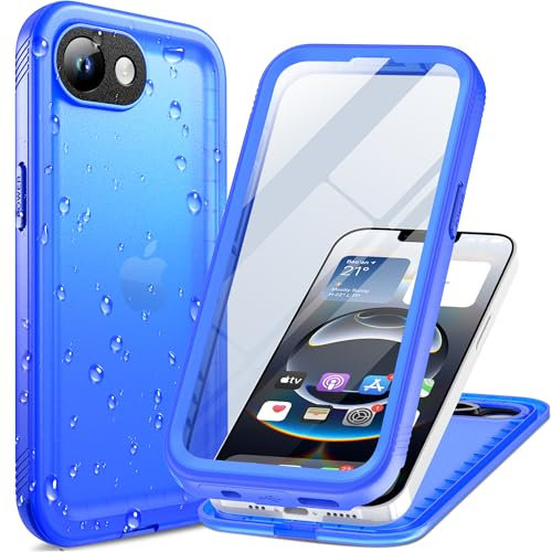 Cozycase Blau Panzer Hülle für iPhone 16e SE 4 (2025) Waterproof Militär Rundum Komplett Voll 360 Schutz Vorne und Hinten 16 E SE4 Rugged Armor Case Unterwasser Tauchen Protective Stoßfeste Bumper