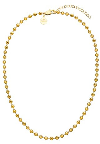 Purelei® Anxiety Fidget Bubble Kette – Verstellbare Kugelkette aus Edelstahl (18K vergoldet, Silber, Roségold) | Stilvolles Schmuckstück für Layering & Stressabbau (Gold)