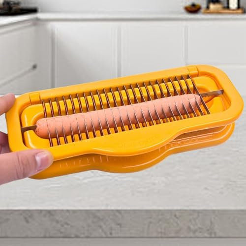 SYXLS Saucisse Trancheuse, Curry Maison Saucisse Trancheuse, Rapide, Régulière Saucisse Trancheuse, Idéal Pour Les Saucisses, Bananes, Hot - Dogs, Jambon Intestinal, Idéal Pour La Maison, Cuisine
