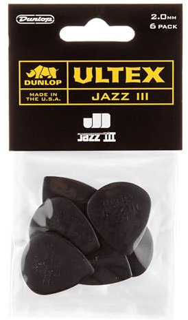 Dunlop 427P2.0 Ultex Jazz III Picks 2,00 mm - Plektren Set