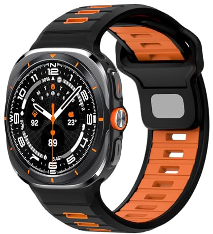 Gugobit Kompatibel mit Samsung Galaxy Watch Ultra Armband 47mm(2024/2025), Sport Weiches Silikon Atmungsaktiv Wasserdicht Langlebige Ersatzarmbänder für Galaxy Watch Ultra Armband 47mm Herren Damen