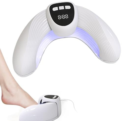 Laser Mycose Ongle Pied, HOVCEH U-shape Appareil Anti Mycose Ongle Pied, Lampe UV Led Réglable avec Infrarouge Réparation Ongles Traitement, Laser Ongle pour les Mains et les Pieds (B)