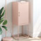 Eleganz Highboard Rosa 36x39x107 cm aus Stahl - Modernes Wohnzimmermöbel Set mit Stauraum, ideal für kleine Wohnungen & Wohnzimmer