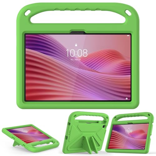 XunyLyee Custodia per bambini per Lenovo Tab 10.1 pollici (TB311XU / TB311FU) 2025 Tablet, Eva Antiurto Custodia protettiva per bambini, Verde