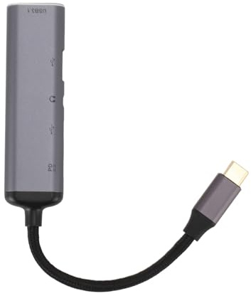 USB C HUB Multiport Adaptador 5 en 1 con Jack de auriculares de 3.5 mm USB3.1 USB2.0 TIPE A Puerto de carga PD para la computadora portátil de la tableta de iOS Pro S23