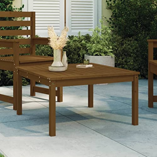 MOBCANT Gartentisch Honigbraun 82,5 x 82,5 x 45 cm Massivholz Kiefer, Balkontisch Terassentisch Stehtisch Outdoor Tisch Geeignet für Park Garten Rasenfläche Balkon
