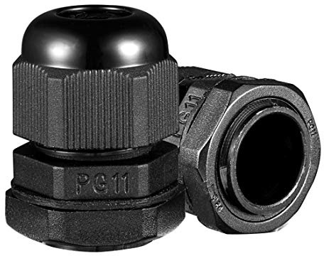 sourcing map 10 Pcs PG11 Waterproof IP68 Nylon Cable Gland Joint Adjustable Locknut for 5mm-10mm Dia Cable Wire